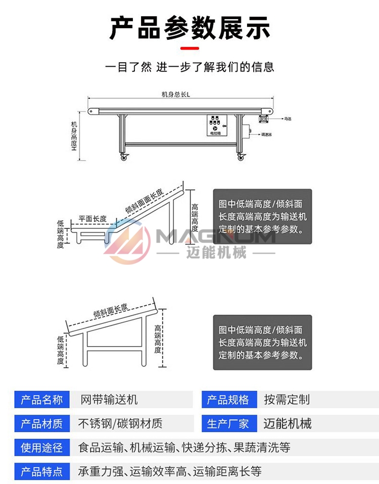 網鏈輸送機圖紙參數(shù)
